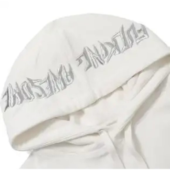 Men's FA Logo Hoodie Cream Size M - Picture 2 of 2